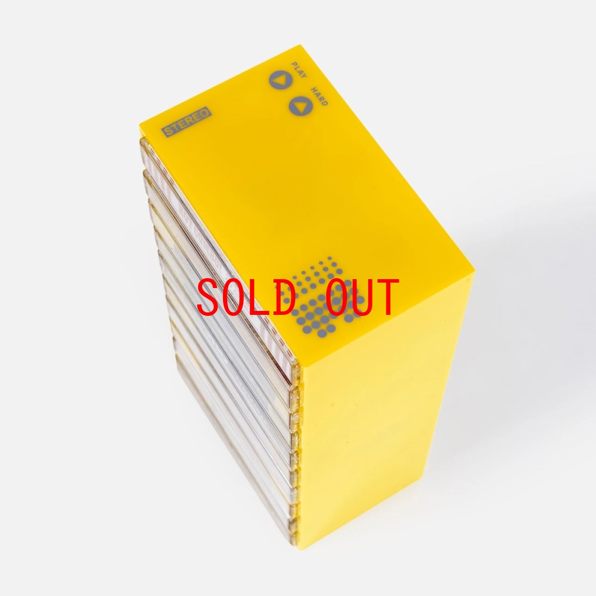 画像7: Interbreed IB Records Cassette Tape Rack Yellow アクリル カセットテープ ラック 10本収納 (7)