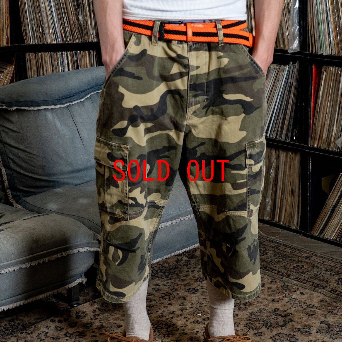 画像12: Interbreed Cropped Camouflage Shorts Woodland Camo カモフラージュ カーゴ ショーツ 8分丈 パンツ (12)
