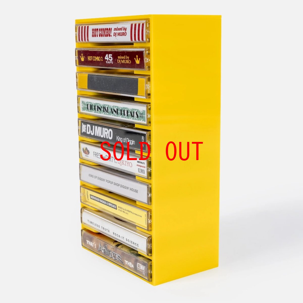 画像6: Interbreed IB Records Cassette Tape Rack Yellow アクリル カセットテープ ラック 10本収納 (6)