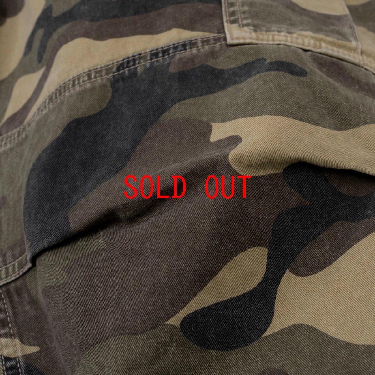 画像7: Interbreed Cropped Camouflage Shorts Woodland Camo カモフラージュ カーゴ ショーツ 8分丈 パンツ (7)