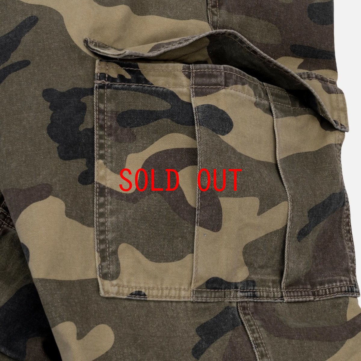 画像9: Interbreed Cropped Camouflage Shorts Woodland Camo カモフラージュ カーゴ ショーツ 8分丈 パンツ (9)