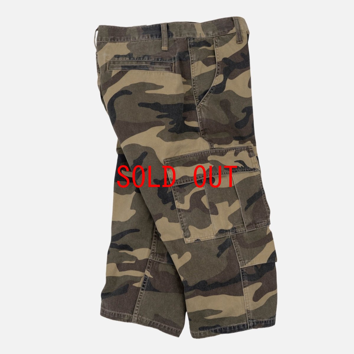画像6: Interbreed Cropped Camouflage Shorts Woodland Camo カモフラージュ カーゴ ショーツ 8分丈 パンツ (6)