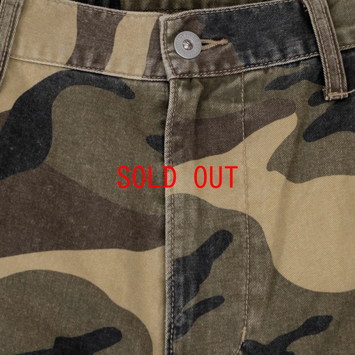 画像10: Interbreed Cropped Camouflage Shorts Woodland Camo カモフラージュ カーゴ ショーツ 8分丈 パンツ (10)