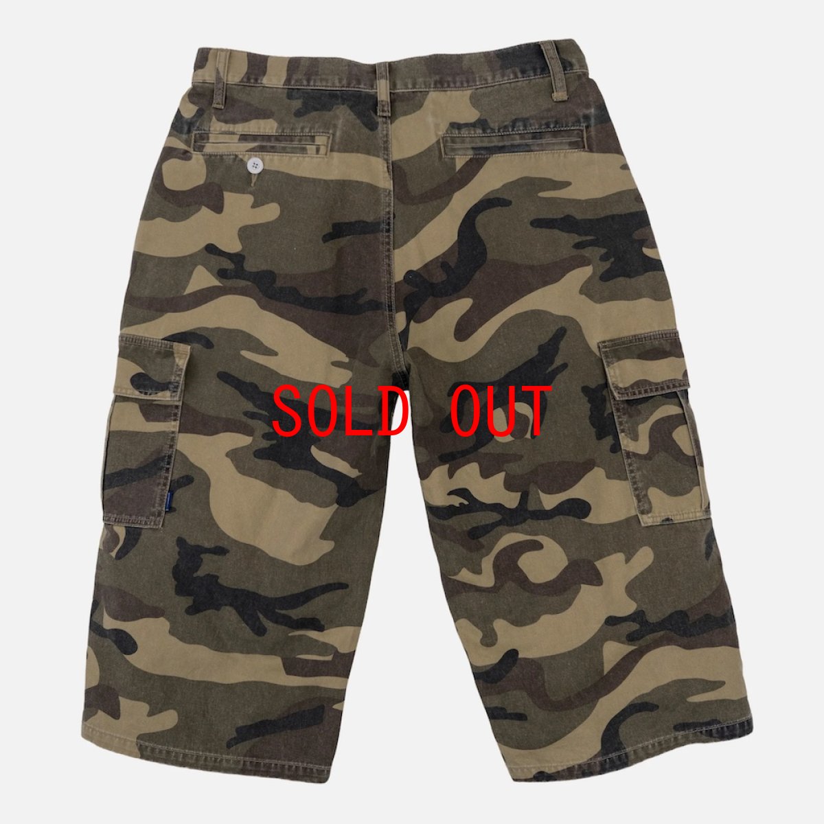 画像5: Interbreed Cropped Camouflage Shorts Woodland Camo カモフラージュ カーゴ ショーツ 8分丈 パンツ (5)