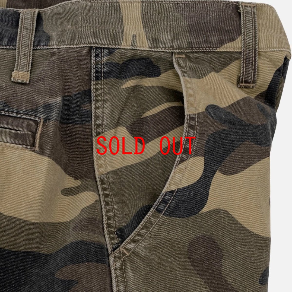 画像11: Interbreed Cropped Camouflage Shorts Woodland Camo カモフラージュ カーゴ ショーツ 8分丈 パンツ (11)