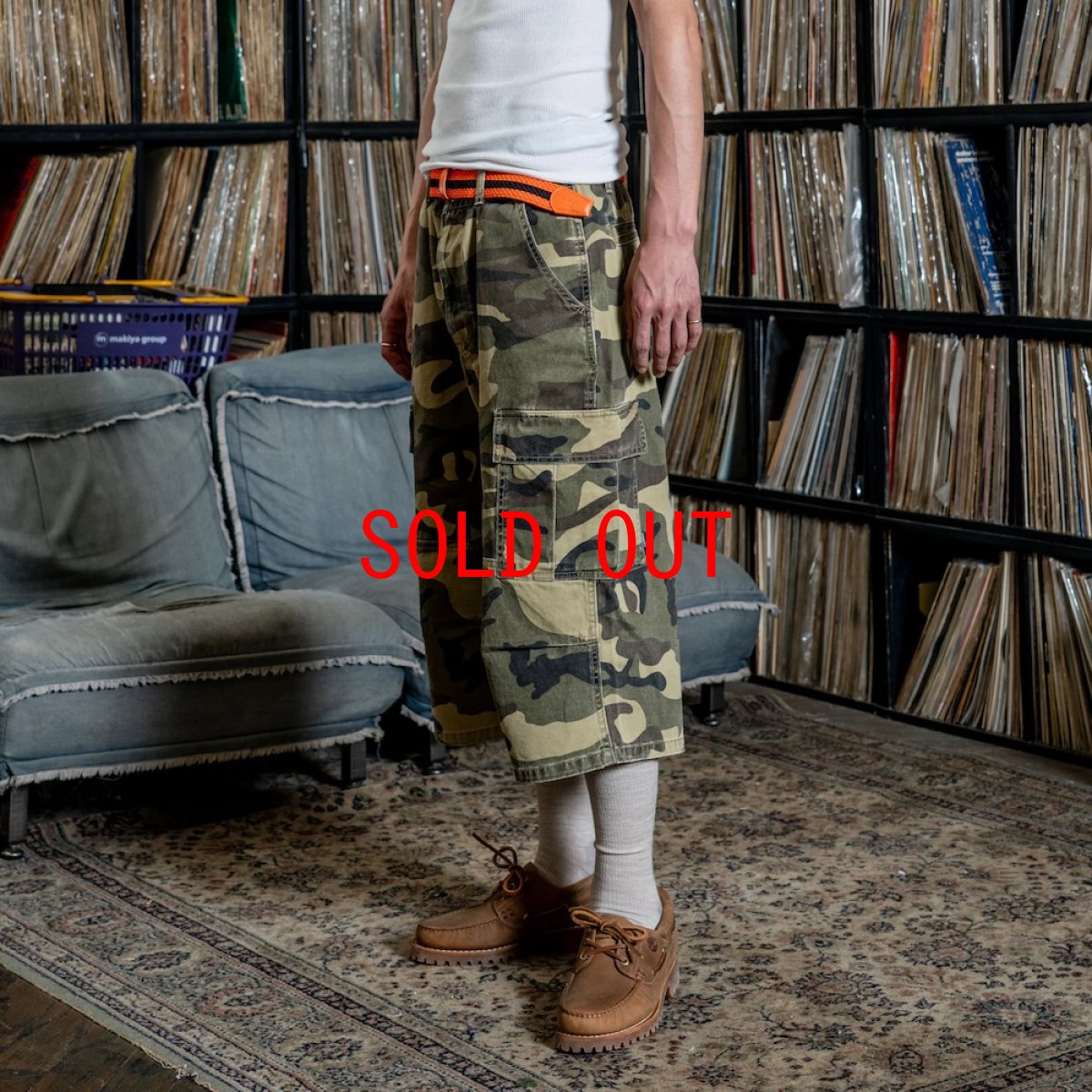 画像2: Interbreed Cropped Camouflage Shorts Woodland Camo カモフラージュ カーゴ ショーツ 8分丈 パンツ (2)