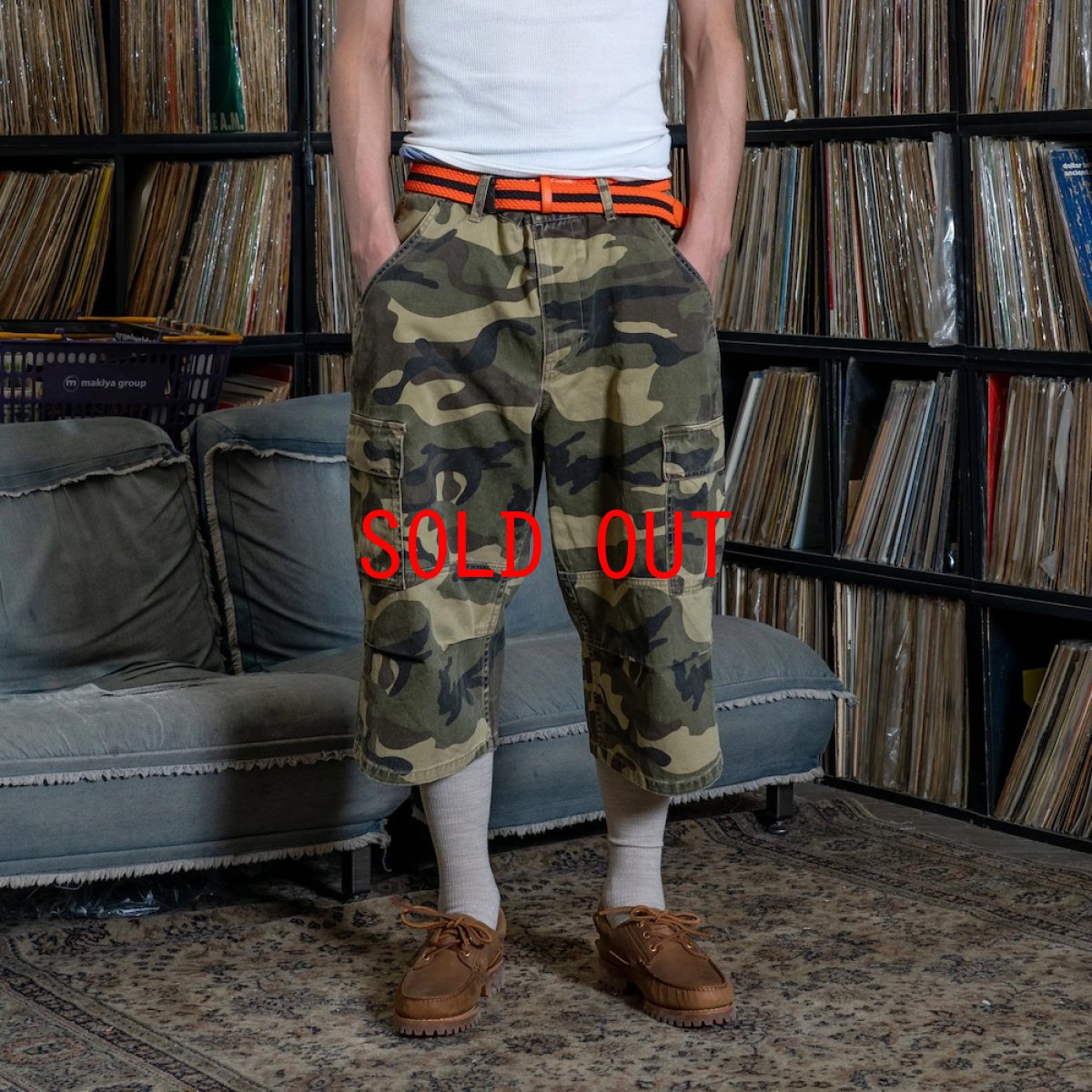 画像1: Interbreed Cropped Camouflage Shorts Woodland Camo カモフラージュ カーゴ ショーツ 8分丈 パンツ (1)