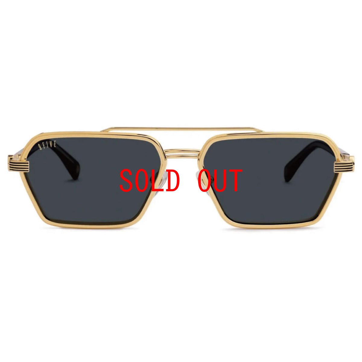 画像2: 9Five REIGN Black & 24K Gold Sunglasses レーイン ブラック24Kゴールド 偏光サングラス (2)