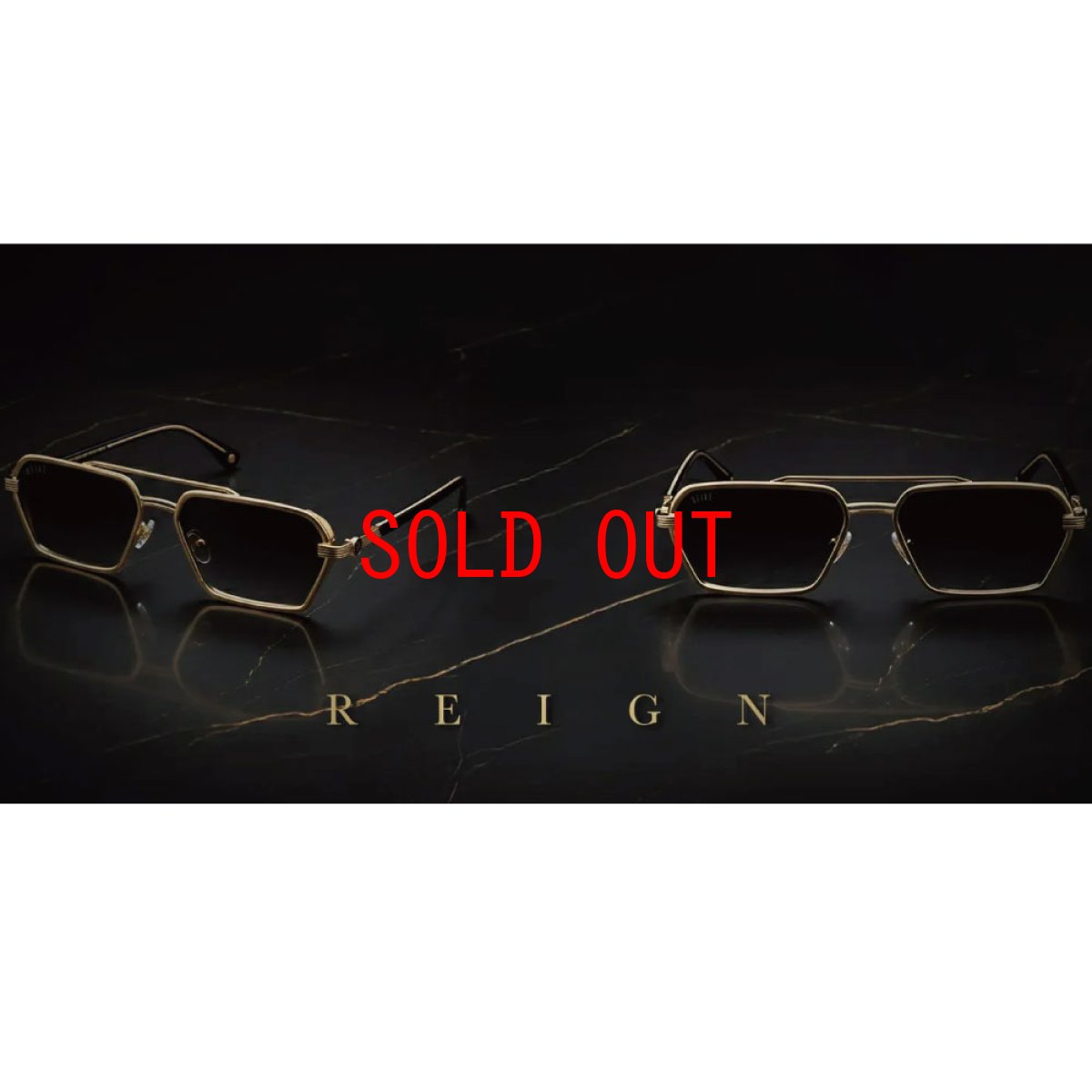 画像3: 9Five REIGN Black & 24K Gold Sunglasses レーイン ブラック24Kゴールド 偏光サングラス (3)