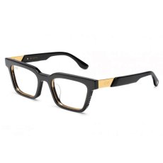 画像1: 9Five EM4 Black & 24K Gold Clear Lens glasses ブラック ゴールド クリアレンズ メガネ (1)