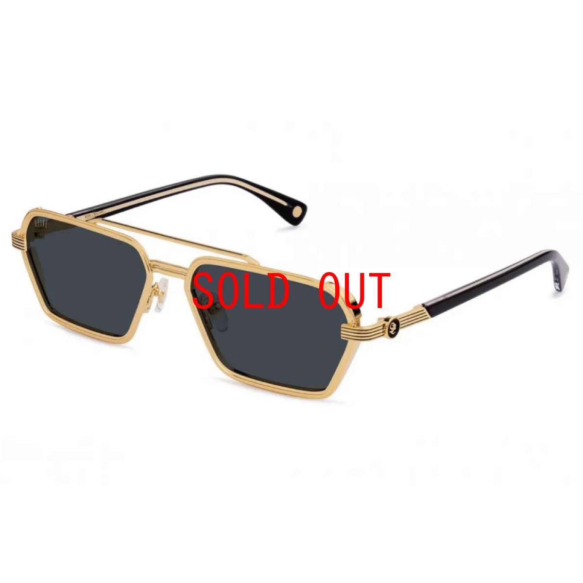 画像1: 9Five REIGN Black & 24K Gold Sunglasses レーイン ブラック24Kゴールド 偏光サングラス (1)