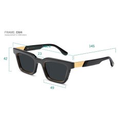 画像7: 9Five EM4 Black & 24K Gold Clear Lens glasses ブラック ゴールド クリアレンズ メガネ (7)