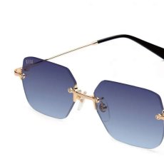 画像7: 9Five Clarity Lite & 24K Gold Midnight Blue Gradation Sunglasses リムレス グラデーション サングラス (7)