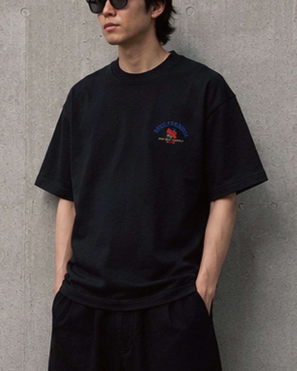 画像5: 【PRE ORDER / LIMITED】 Shellter Rose S/S Embroidery Logo Tee Black (5)