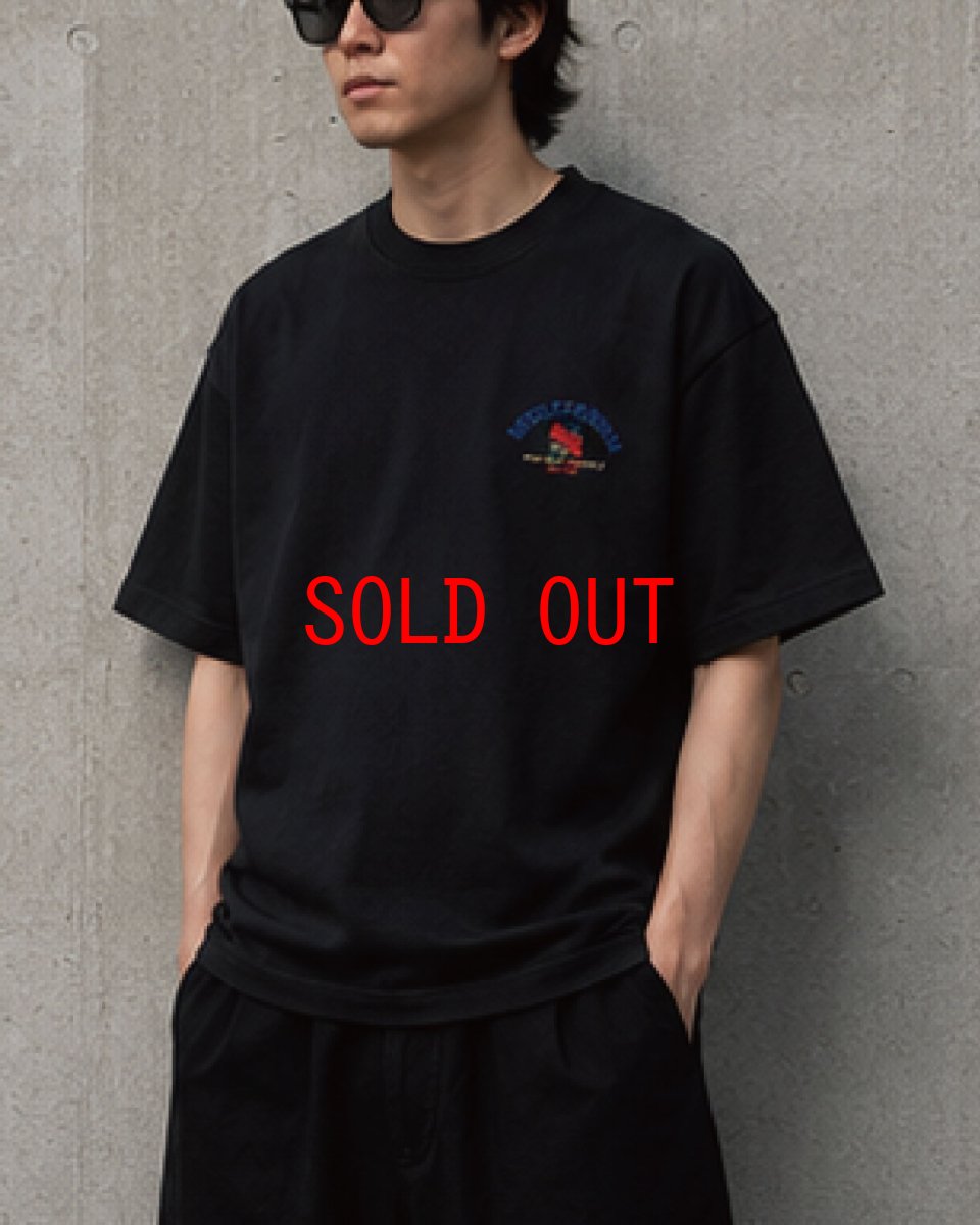 画像5: 【Shellter 沖縄 Tシャツ メンズファッション】 Rose S/S Embroidery Logo Tee Black シェルター 半袖 フラワー シャツ (5)