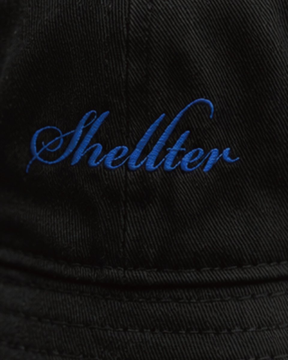 画像4: Shellter Script Logo Solid Bucket Bell Hat Cap Black ソリッド バケット ハット ベル キャップ 帽子 (4)