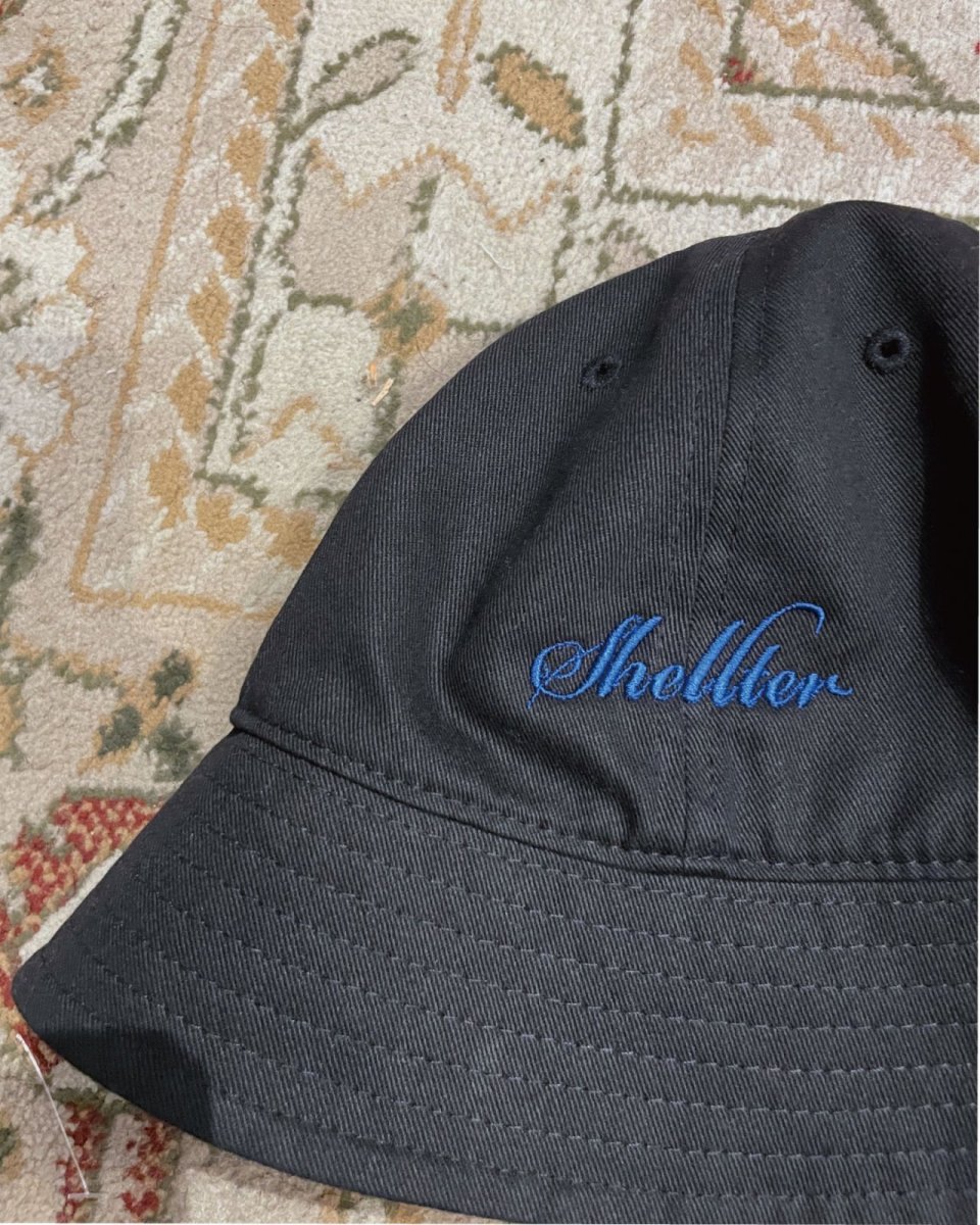 画像8: Shellter Script Logo Solid Bucket Bell Hat Cap Black ソリッド バケット ハット ベル キャップ 帽子 (8)