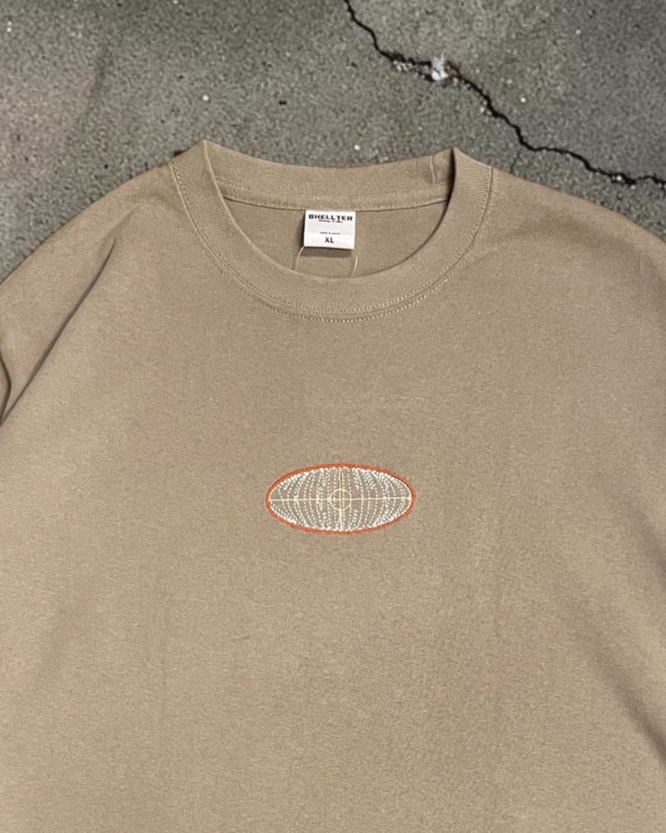 画像3: Shellter Oval S/S Embroidery Logo Tee Sand Beige 半袖 Tシャツ (3)