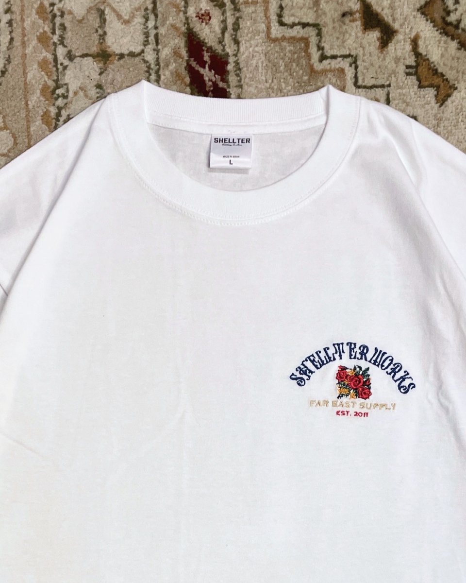 画像6: 【PRE ORDER / LIMITED】 Shellter Rose S/S Embroidery Logo Tee White (6)