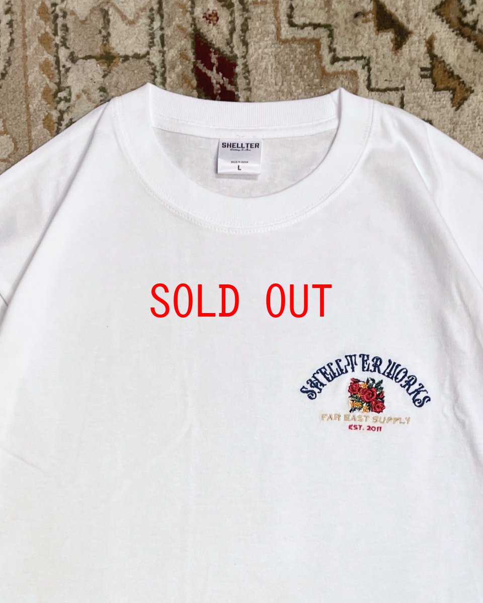 画像6: 【Shellter 沖縄 Tシャツ メンズファッション】Rose S/S Embroidery Logo Tee White シェルター 半袖 シャツ (6)