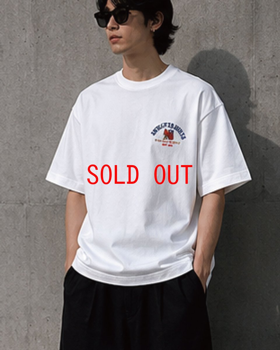 画像4: 【Shellter 沖縄 Tシャツ メンズファッション】Rose S/S Embroidery Logo Tee White シェルター 半袖 シャツ (4)