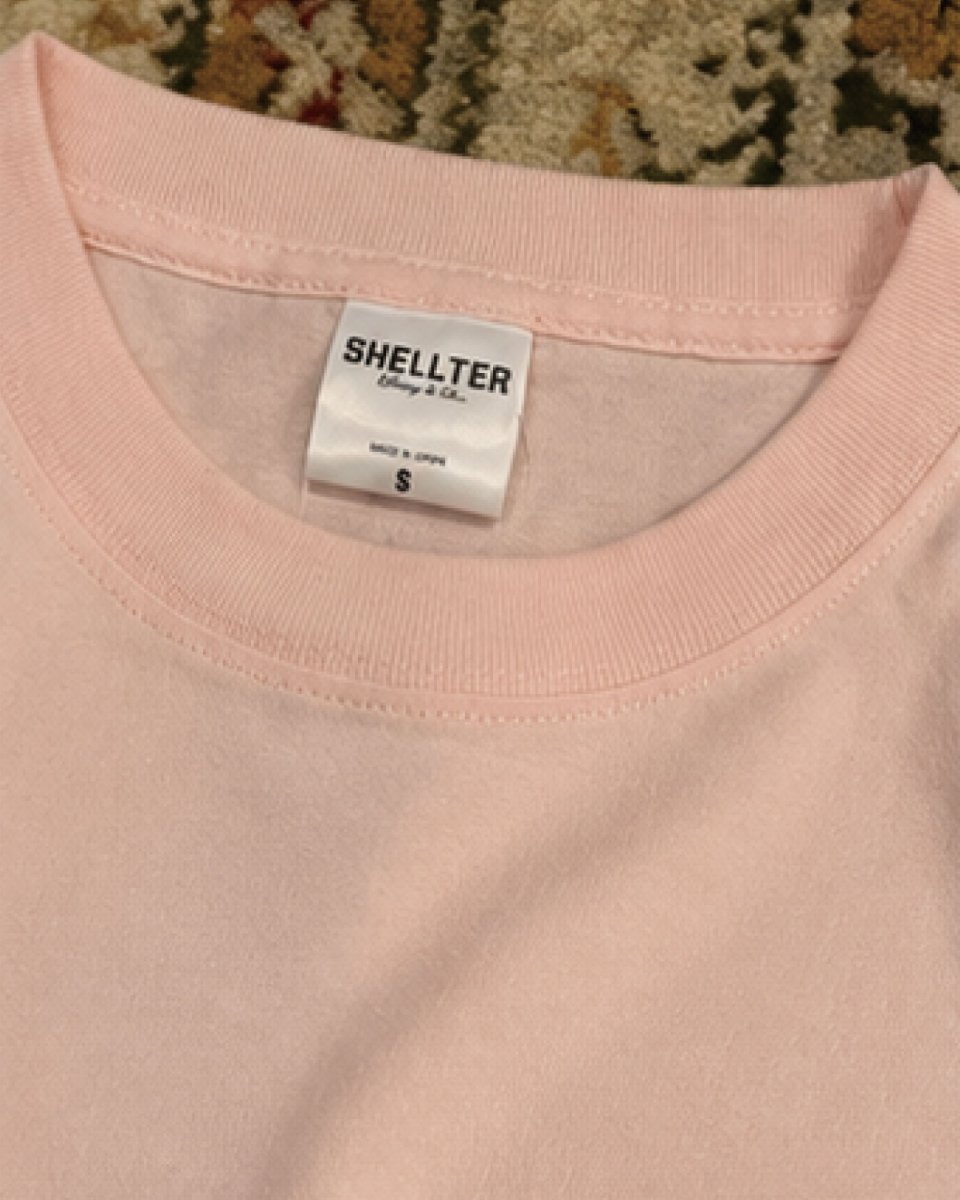 画像5: Shellter Script S/S Embroidery Small Logo Tee Pink 半袖 Tシャツ (5)