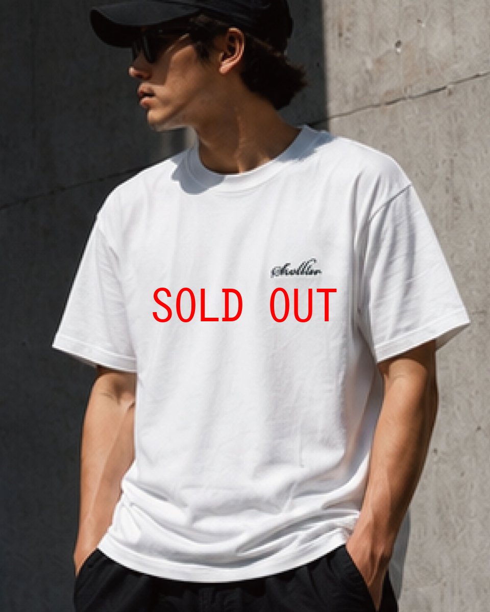 画像6: 【Shellter 沖縄 Tシャツ メンズファッション】 Script S/S Embroidery Small Logo Tee White シェルター 半袖 シャツ (6)