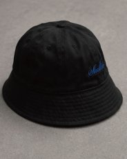 画像2: Shellter Script Logo Solid Bucket Bell Hat Cap Black ソリッド バケット ハット ベル キャップ 帽子 (2)