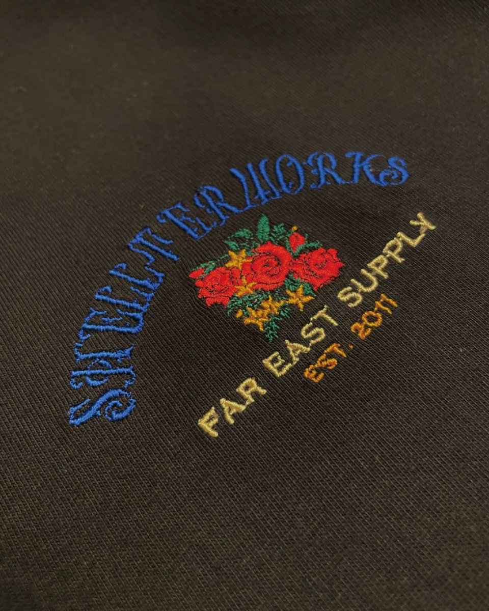 画像3: 【PRE ORDER / LIMITED】 Shellter Rose S/S Embroidery Logo Tee Black (3)