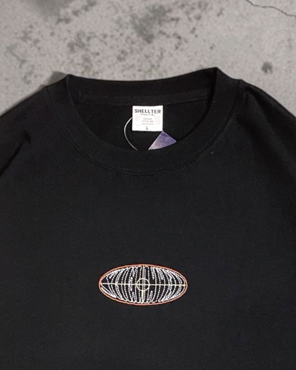 画像6: Shellter Oval S/S Embroidery Logo Tee Black 半袖 Tシャツ (6)