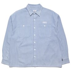 画像2: STRIPE DENIM SHIRT L.Blue ライトオンス デニム ストライプ シャツ (2)