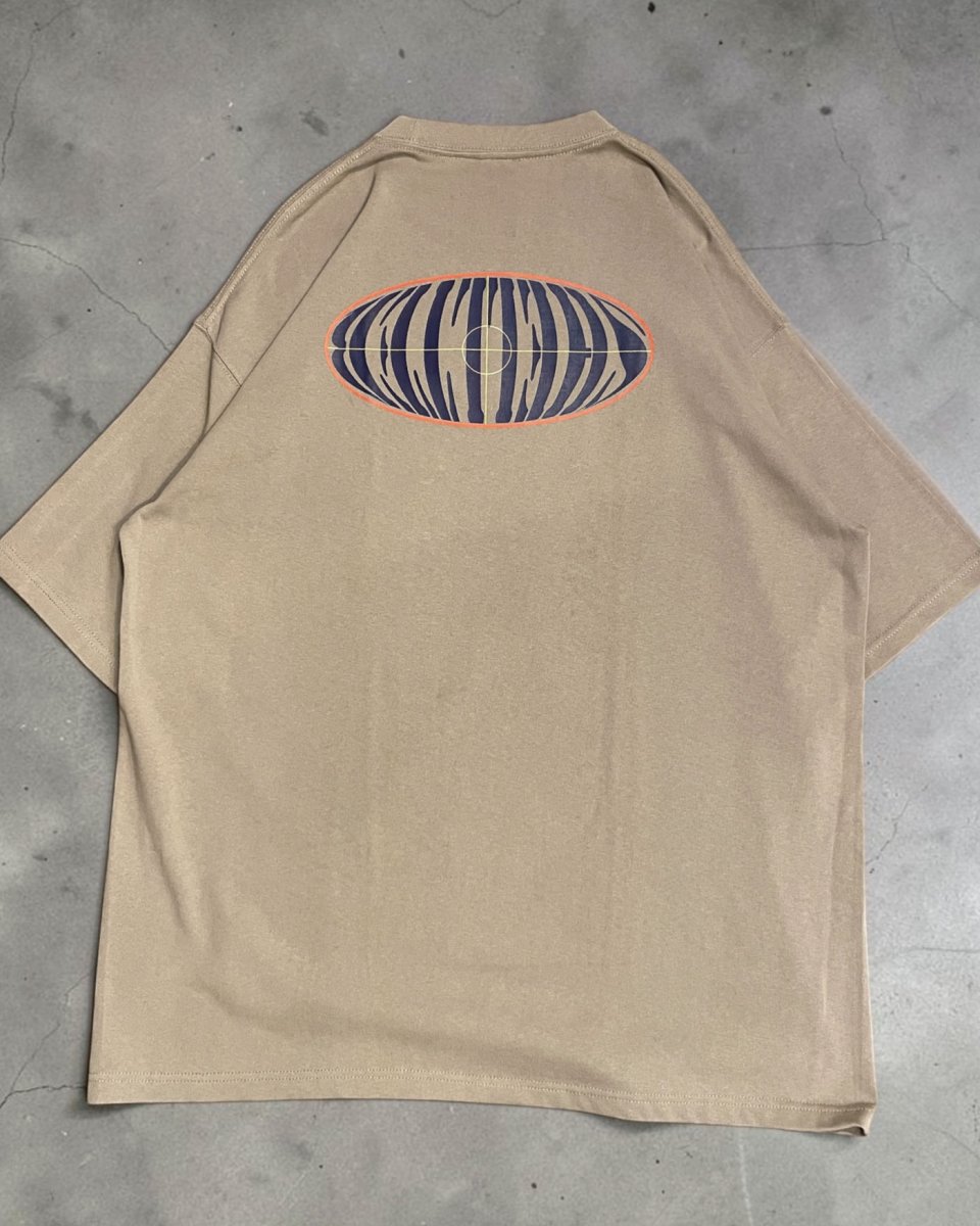 画像1: Shellter Oval S/S Embroidery Logo Tee Sand Beige 半袖 Tシャツ (1)