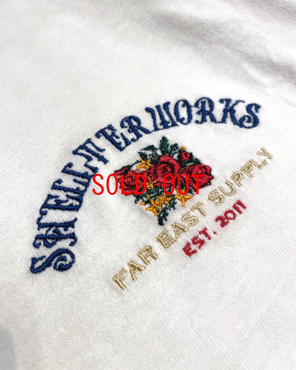 画像3: 【Shellter 沖縄 Tシャツ メンズファッション】Rose S/S Embroidery Logo Tee White シェルター 半袖 シャツ (3)