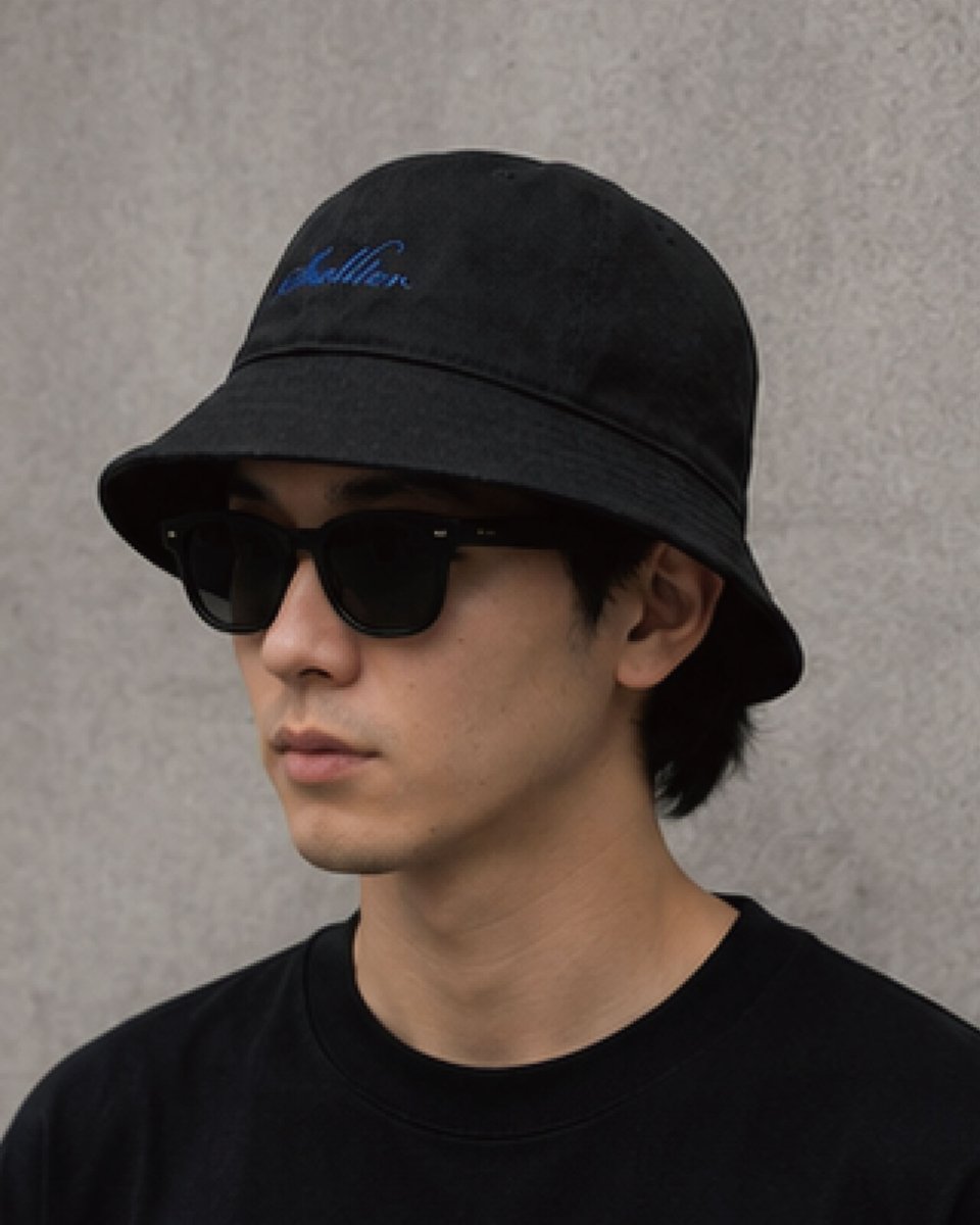 画像5: Shellter Script Logo Solid Bucket Bell Hat Cap Black ソリッド バケット ハット ベル キャップ 帽子 (5)
