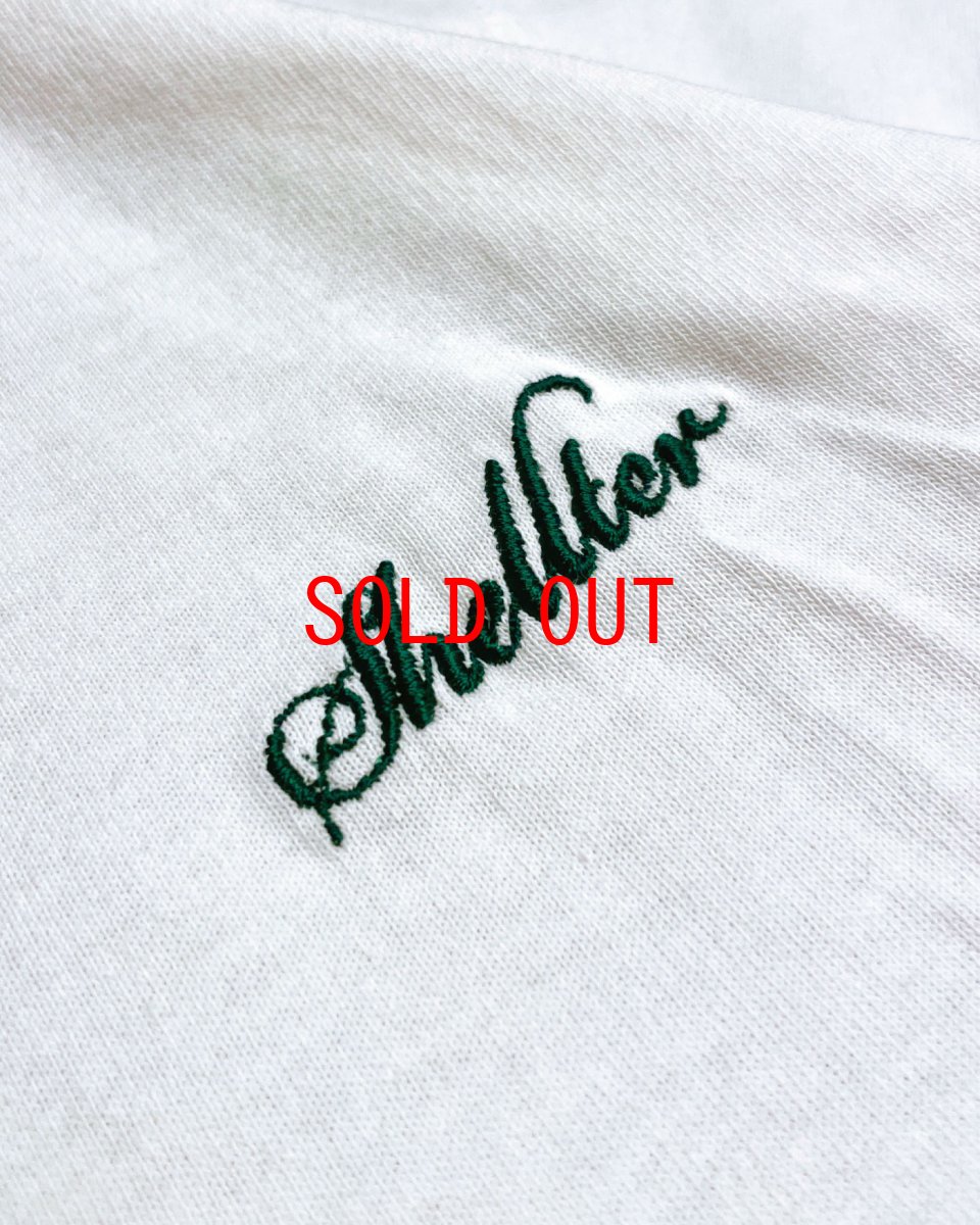 画像3: 【Shellter 沖縄 Tシャツ メンズファッション】 Script S/S Embroidery Small Logo Tee White シェルター 半袖 シャツ (3)