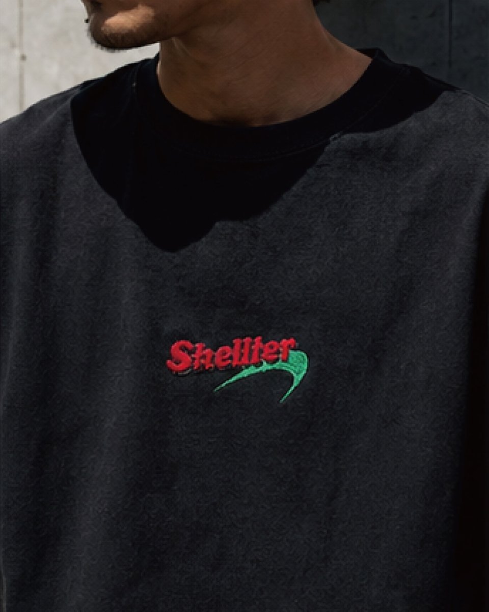 画像3: Shellter Cigar S/S Embroidery Logo Tee Black 半袖 Tシャツ (3)