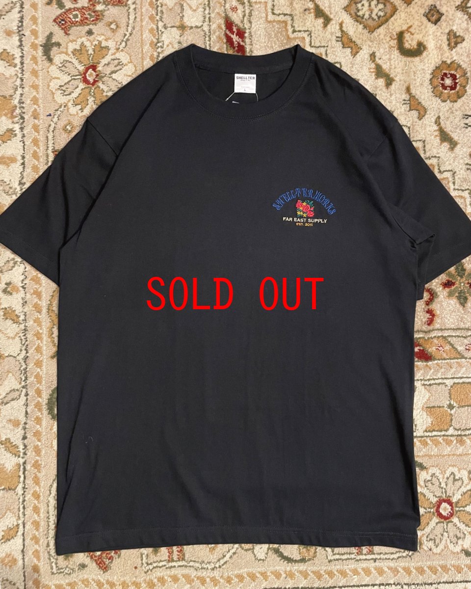 Shellter Rose S/S Embroidery Logo Tee Black
