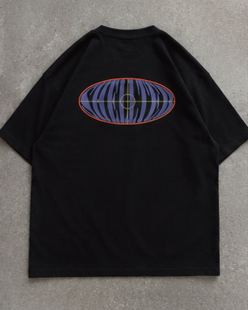 画像1: Shellter Oval S/S Embroidery Logo Tee Black 半袖 Tシャツ (1)