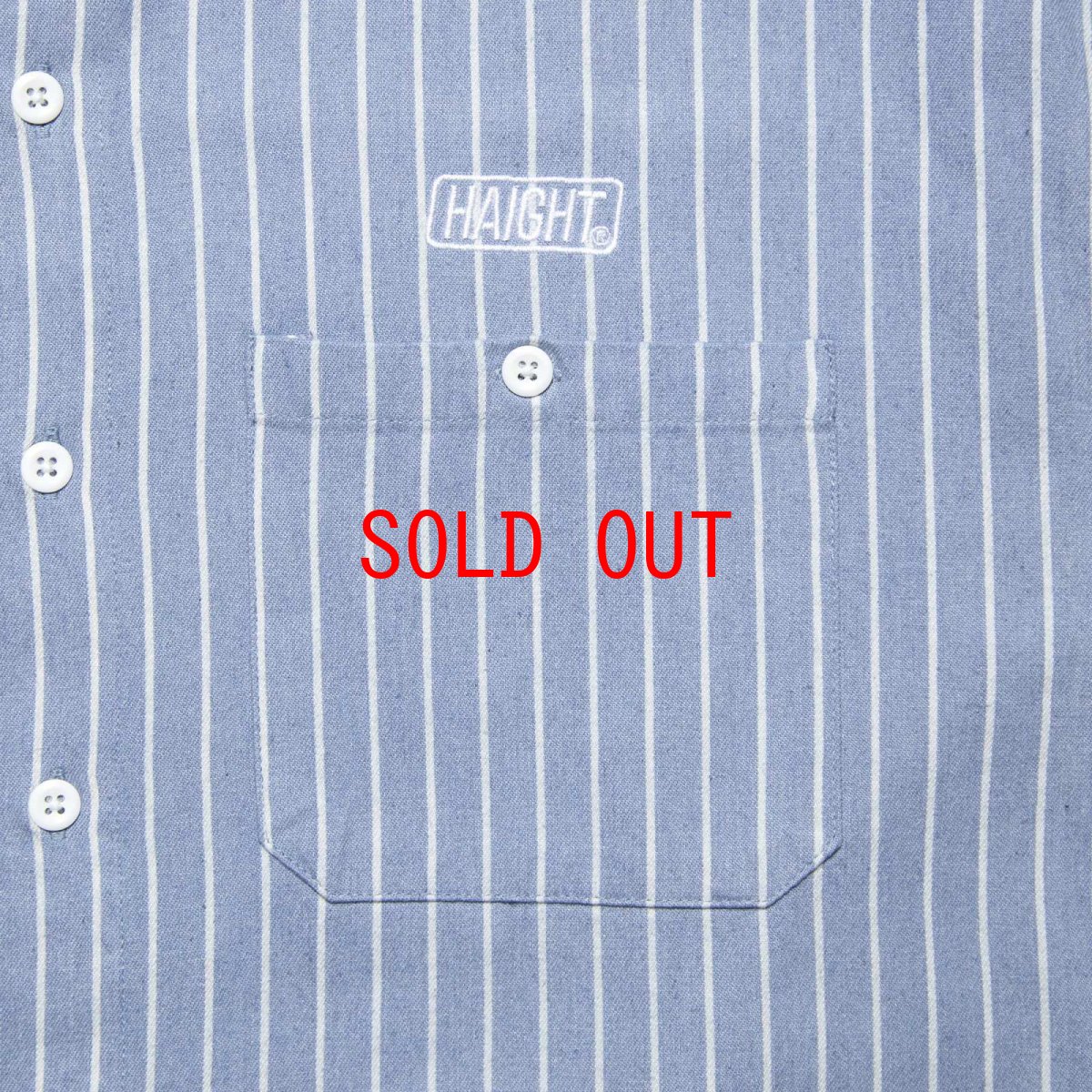 画像5: STRIPE DENIM SHIRT L.Blue ライトオンス デニム ストライプ シャツ (5)