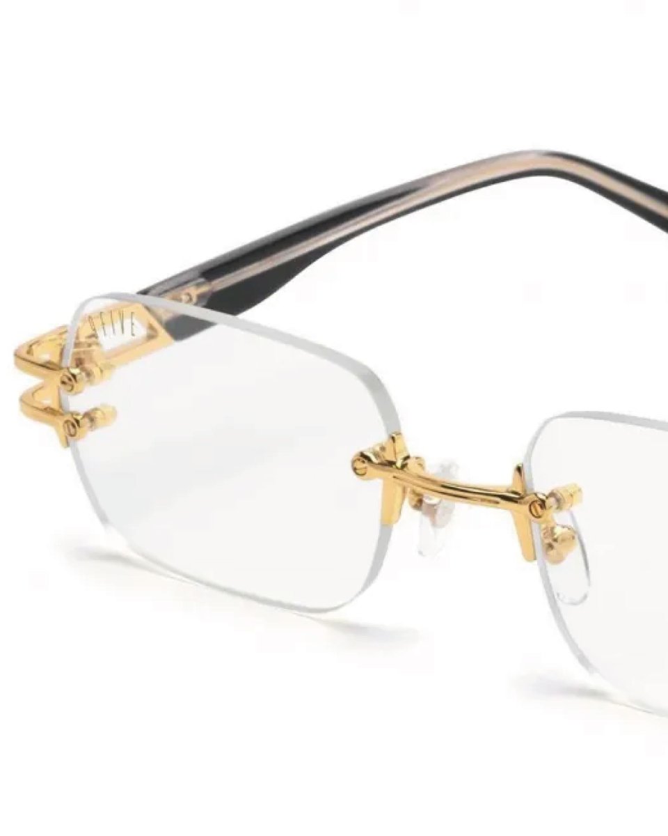 画像3: 9Five PURITY Black & 24k Gold clearlens プリティ 24Kゴールド UV 偏光 クリアレンズ メガネ (3)