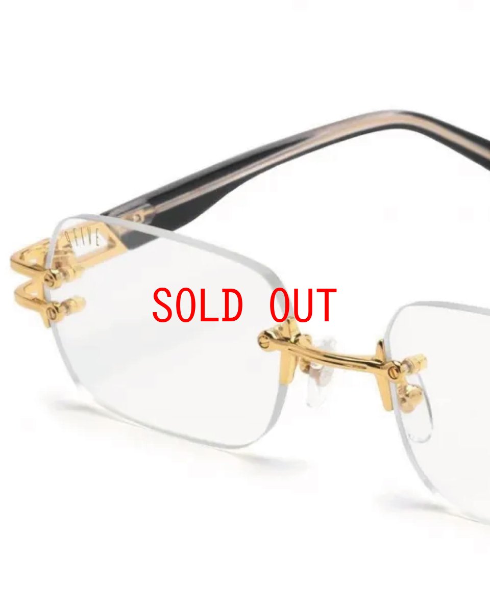 画像3: 9Five PURITY Black & 24k Gold clearlens プリティ 24Kゴールド UV 偏光 クリアレンズ メガネ (3)