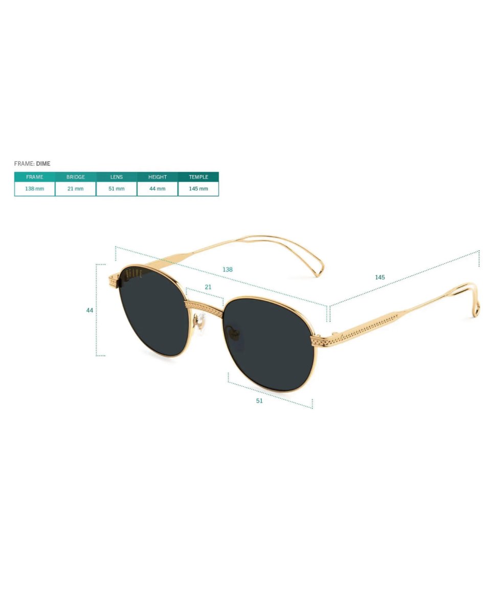 画像6: 9Five DIME LITE 24k Gold Clear Lens Glasses ダイムライト ゴールド クリアサングラス リムレス UV 偏光 メガネ (6)