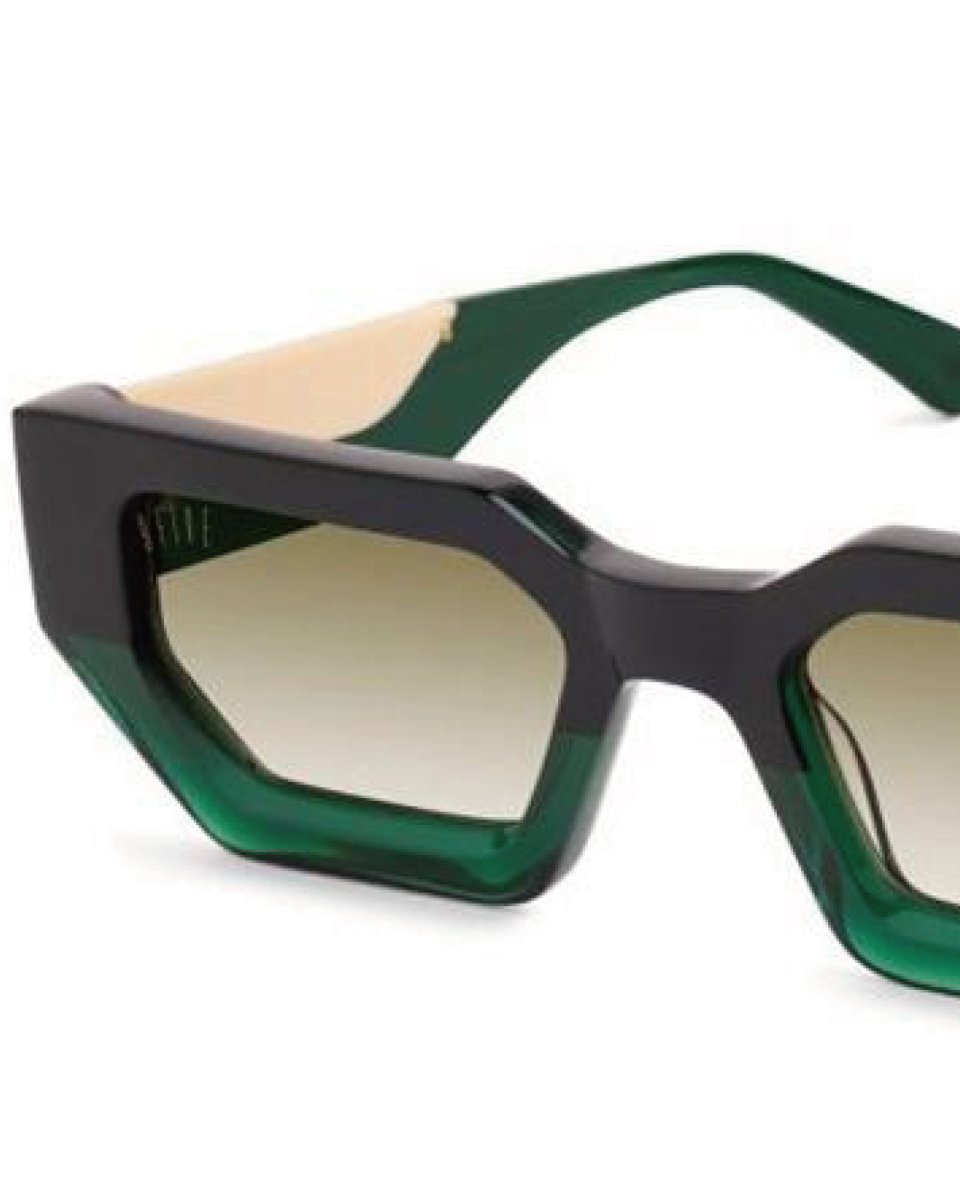 画像12: 9Five VINCENT Tundra Green & 24K Gold Sepia Gradation Sunglasses 24Kゴールド UV 偏光 サングラス (12)