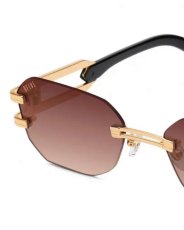画像7: 9Five ROYALS LITE Black & 24K Gold Sienna Gradation Sunglasses 24Kゴールド UV 偏光 グラデーション サングラス (7)