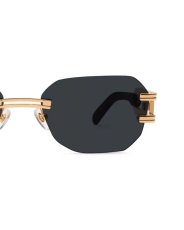 画像5: 9Five ROYALS LITE Black & 24K Gold Sunglasses 24Kゴールド UV 偏光 グラデーション サングラス (5)