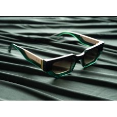 画像4: 9Five VINCENT Tundra Green & 24K Gold Sepia Gradation Sunglasses 24Kゴールド UV 偏光 サングラス (4)