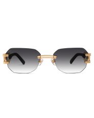 画像2: 9Five ROYALS LITE Black & 24K Gold Sunglasses 24Kゴールド UV 偏光 グラデーション サングラス (2)