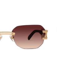 画像4: 9Five ROYALS LITE Black & 24K Gold Sienna Gradation Sunglasses 24Kゴールド UV 偏光 グラデーション サングラス (4)