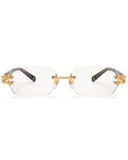画像2: 9Five PURITY Black & 24k Gold clearlens プリティ 24Kゴールド UV 偏光 クリアレンズ メガネ (2)