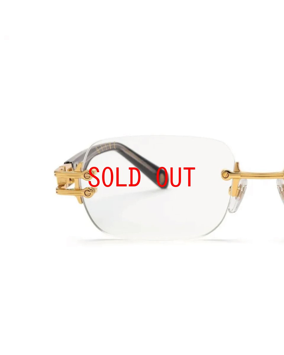 画像5: 9Five PURITY Black & 24k Gold clearlens プリティ 24Kゴールド UV 偏光 クリアレンズ メガネ (5)